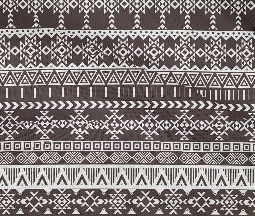 oneOone Cotton Flex Dark Chocolate Fabric Aztec Tribal Craft Projects Decor Fabric Printed By The Yard 40 Inch