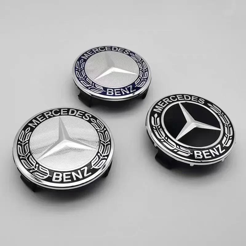 Для Mercedes Benz 75 мм Автомобильные Аксессуары ABS Колпачки Ступицы Колес Колпачки Дисков Для Mercedes Benz Amg C180 C200 C260 W108 W124 W126 W