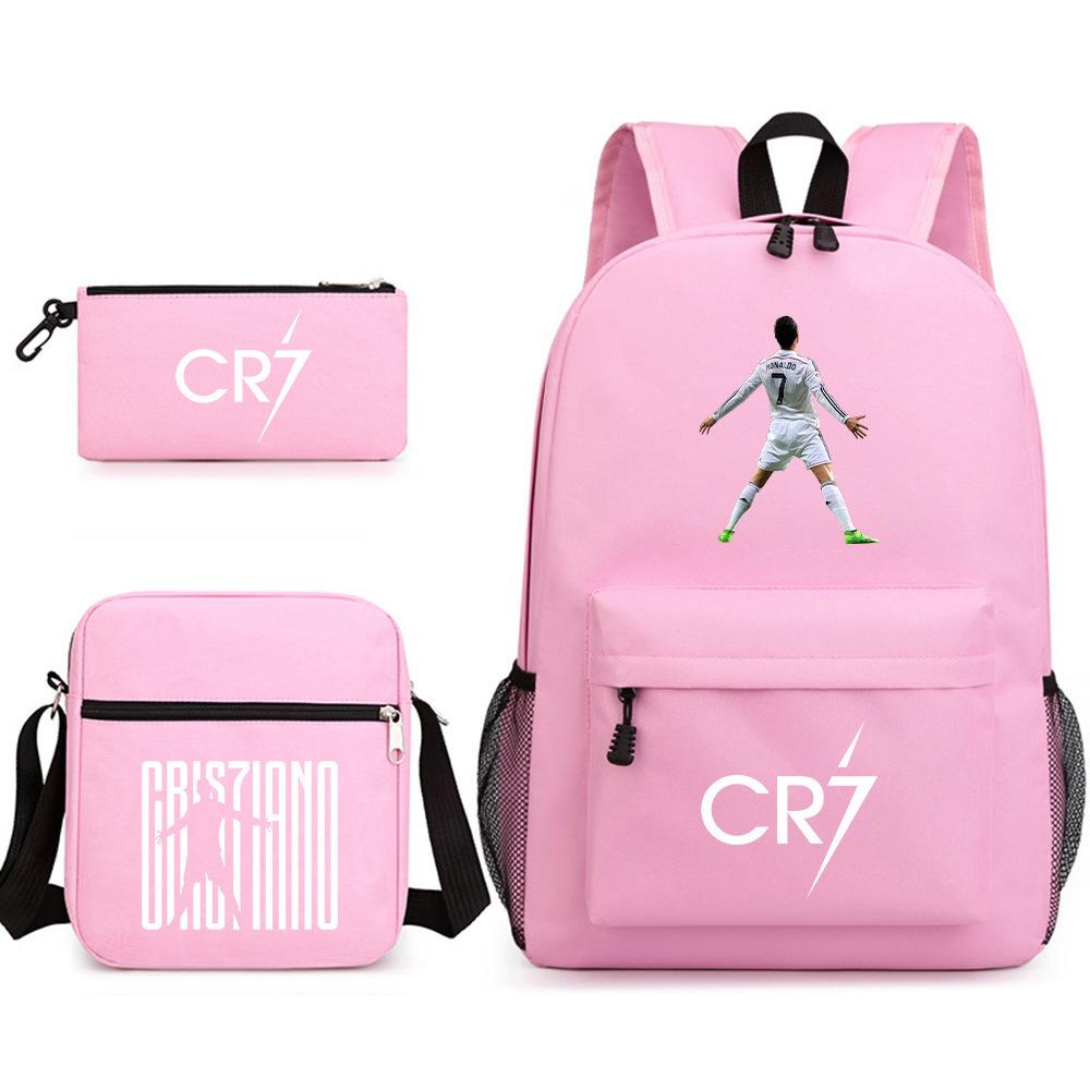 Youth Fashion Backpack Shoulder Bag Pencil Case Children'S Student School Bag 3-Piece Set