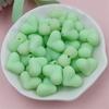 Creative Mobile Phone Chain 9 Color Making Materials Solid Color DIY Jewelry Accessories Creative Fashion Rubber 30Pcs 15x11mm Beads Heart