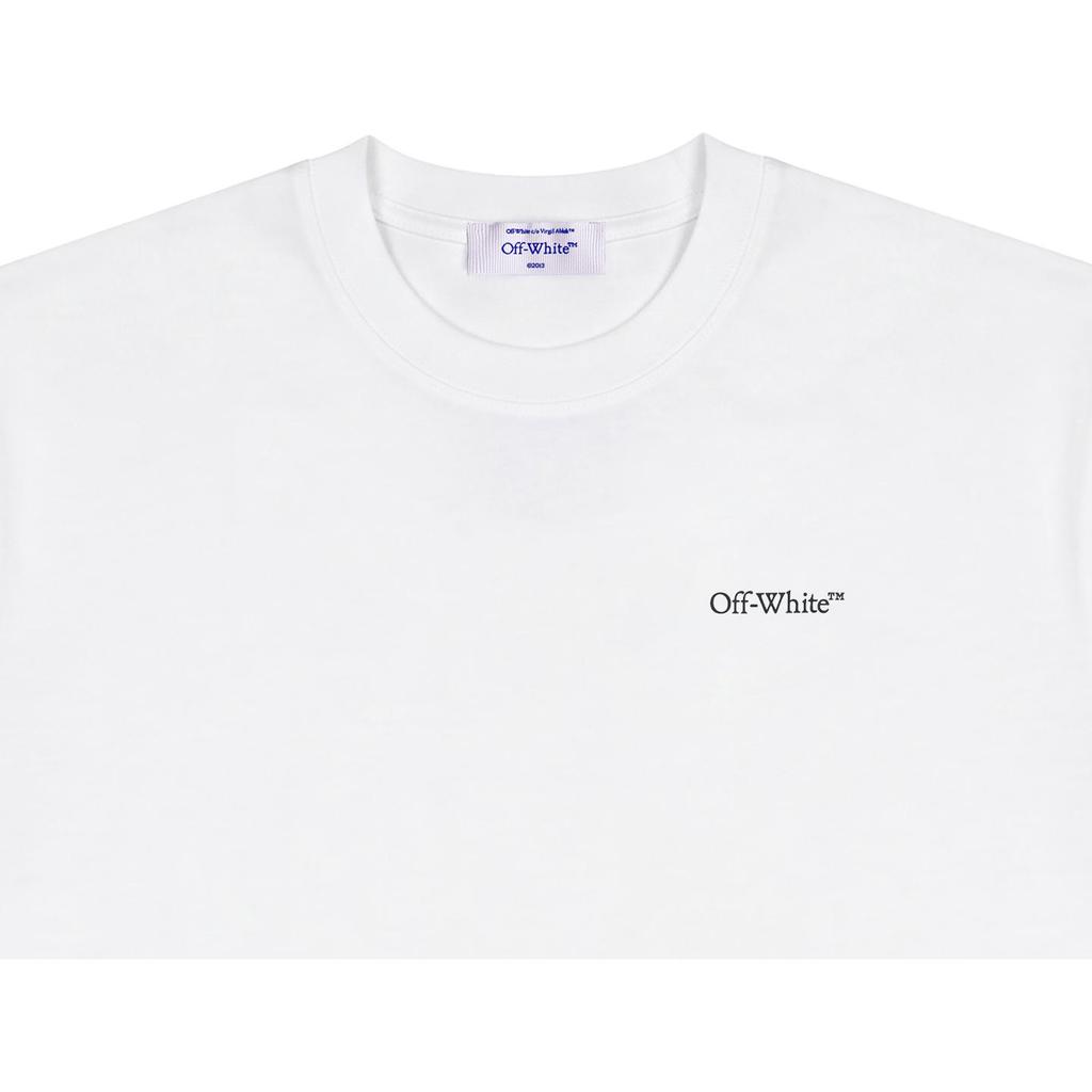 Off-White Ss26 Американский уличный стиль Градиент Граффити Стрела Дизайн Мода Легкая роскошь Модный Универсальный Футболка с коротким рукавом OFFTEGLOG327Q