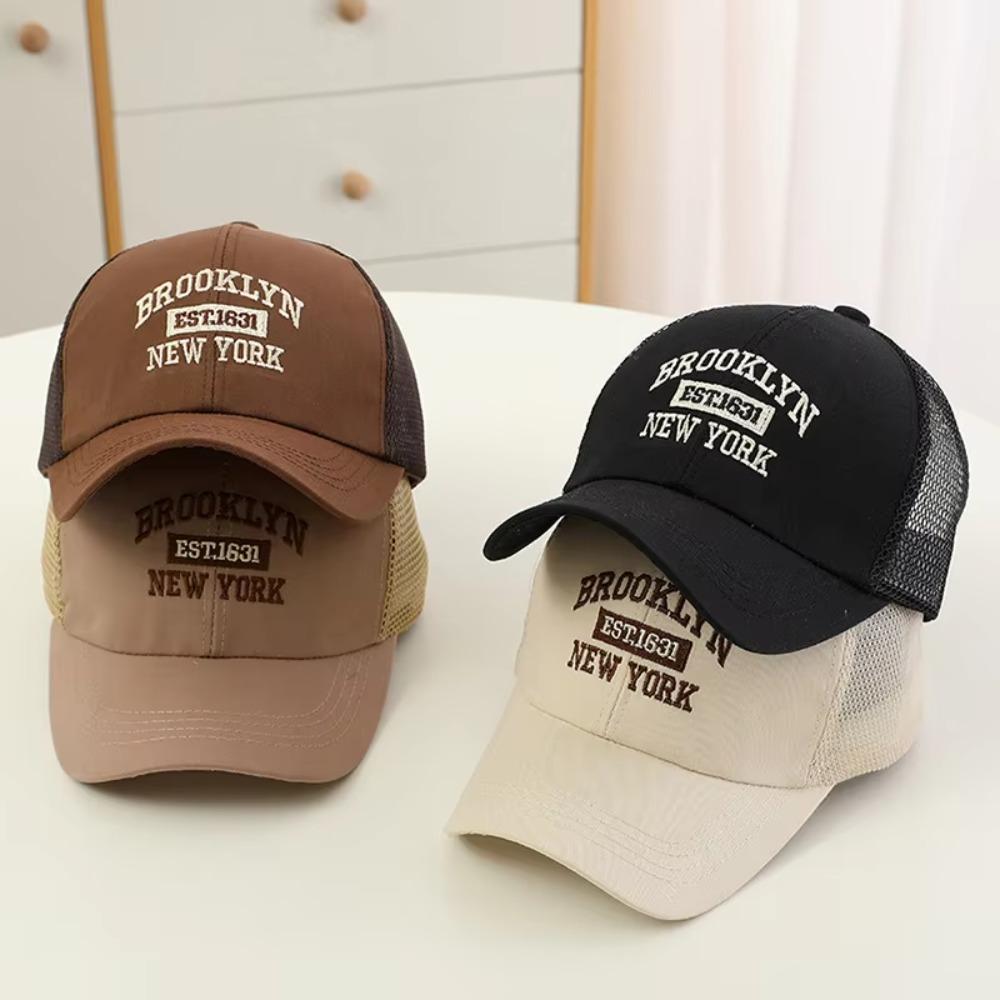Mesh Baseball Cap Letter Embroidery Kids Hat New Sun Hat  Outdoor