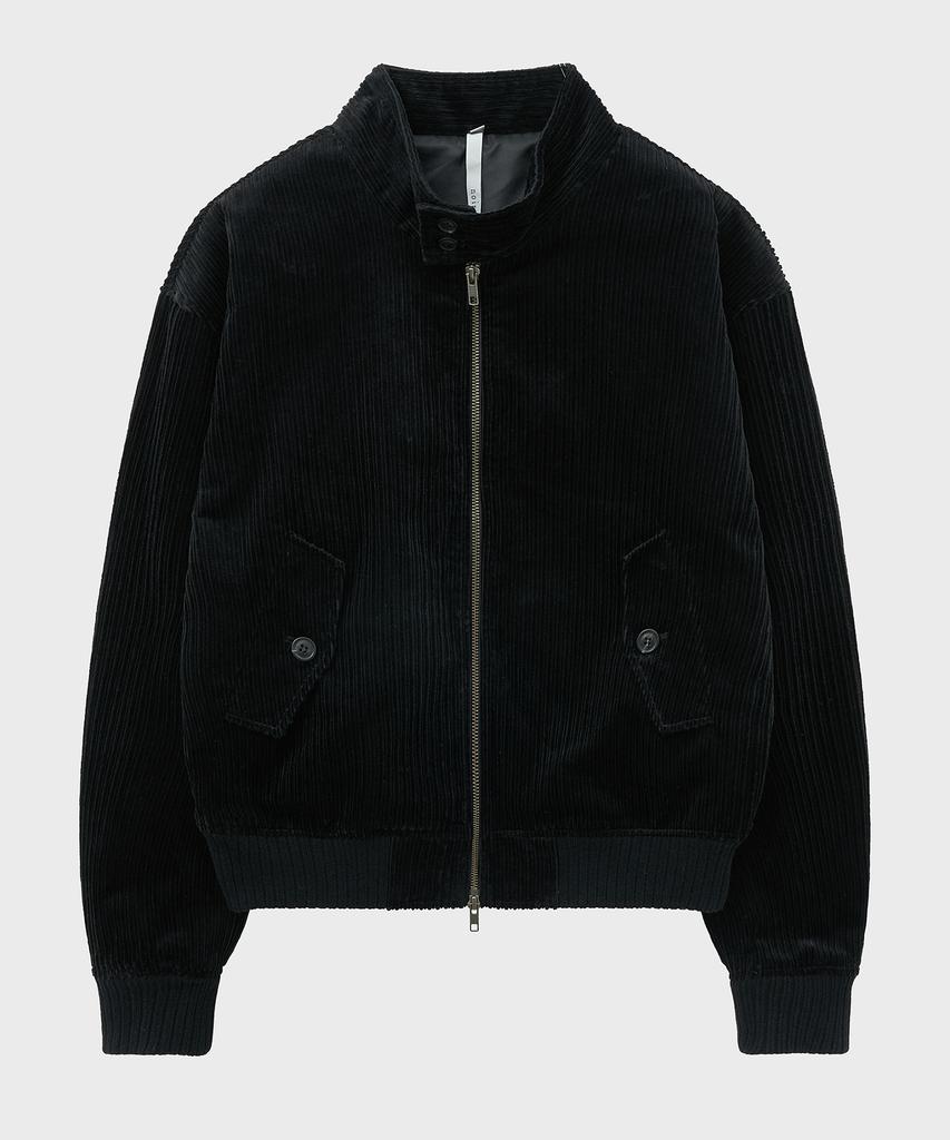 NOIRER Multi-Whale Corduroy Harrington Jacket (Black)