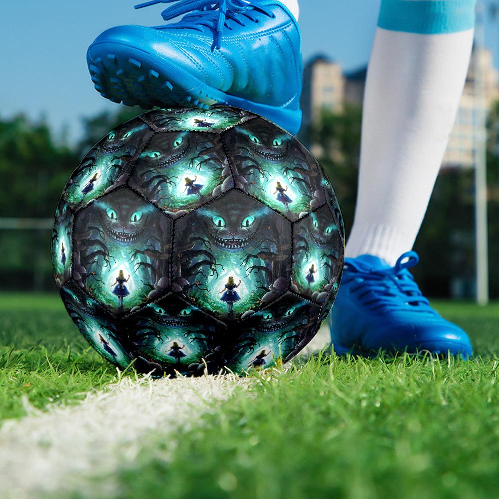 1PC Cartoon Wonderland Cat Size 5 Soccer Balls, High-Quality, Anti-Slip, Protective Football, a Unique Gift Suitable for Birthdays, Christmas