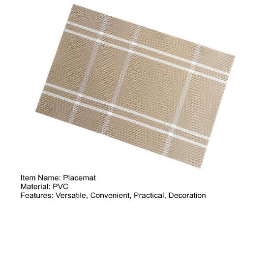 Table Placemat Plaid Print Table Mat Washable Heat Resistant Heat Resistant Placemat