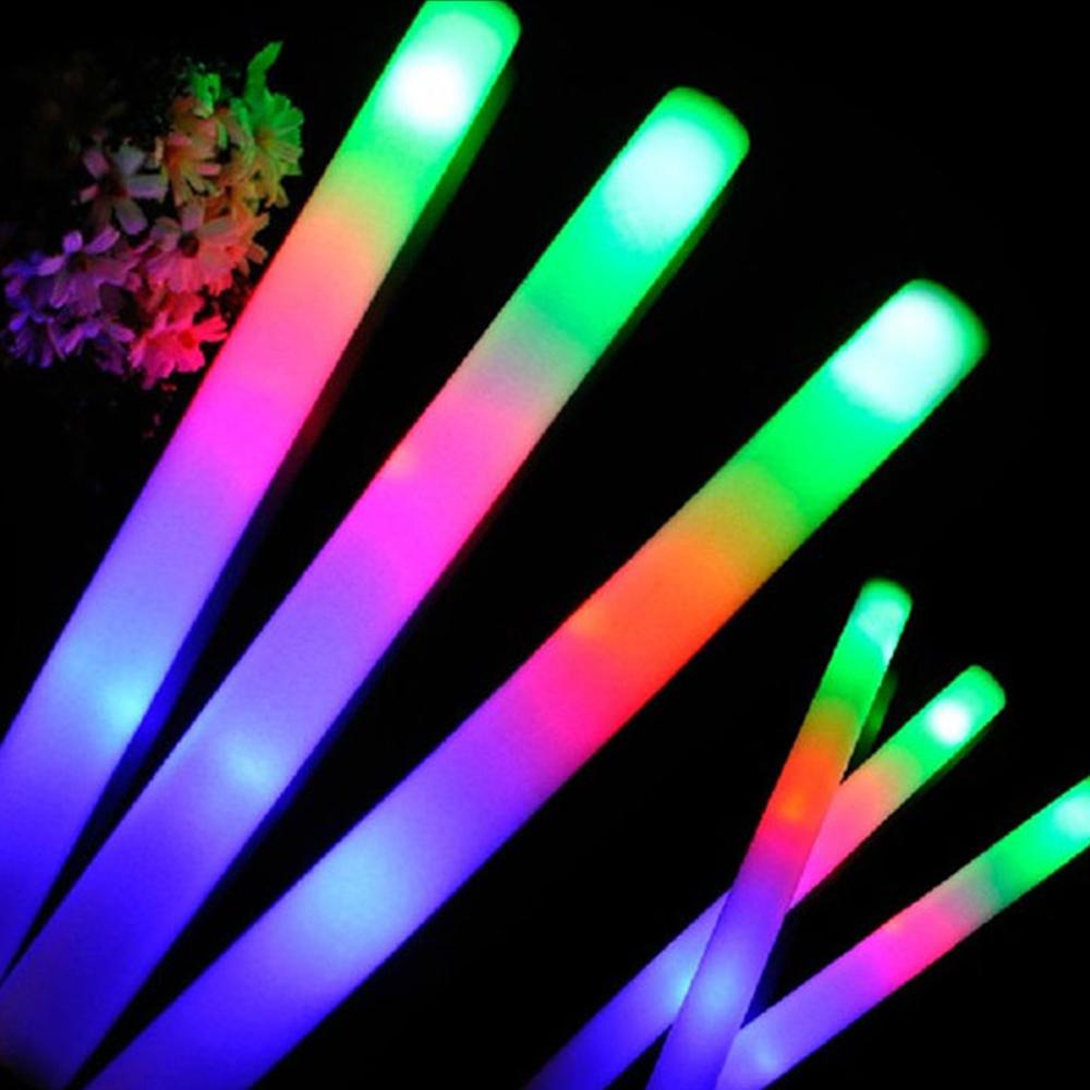 1 комплект [1 шт.] Светящаяся палочка, Пенная палочка Большая светящаяся палочка Вспышка со встроенной батарейкой-таблеткой