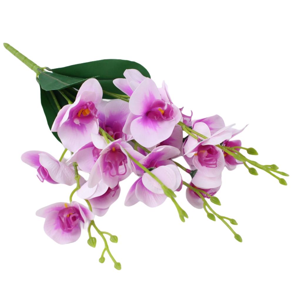 Silk Artificial Butterfly Orchid Flowers Wedding Home Table Decoration Purple Phalaenopsis Fake Bouquet Centerpieces Accessories