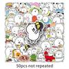 50Pcs Kawaii Self Deprecating Bear Graffiti Stickers Cartoon Cute Creative Decoration Phone Cases Water Cups Notebook Stickers