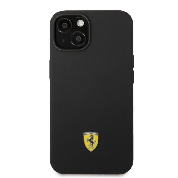 Ferrari Fehmsip14Sbk Iphone 14 / 15 / 136.1 Czarny/Black Hardcase Silicone Metal Logo Magsafe