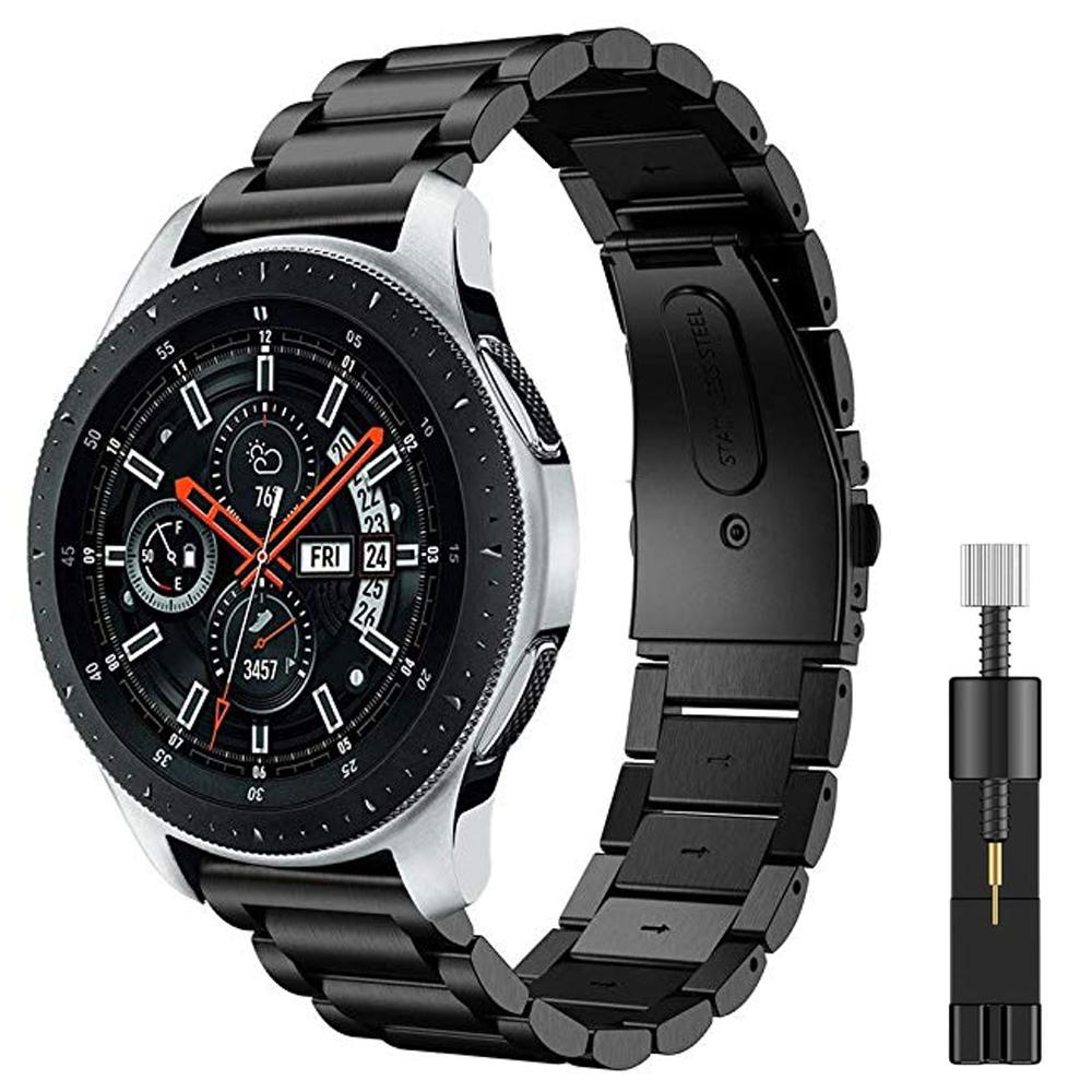 22-мм металлический ремешок для Samsung Watch 46 мм/3/Gear S3/Huawei Watch GT-2-3-Pro/GT5 GT6 46 мм, браслет из нержавеющей стали для Amazfit GTR