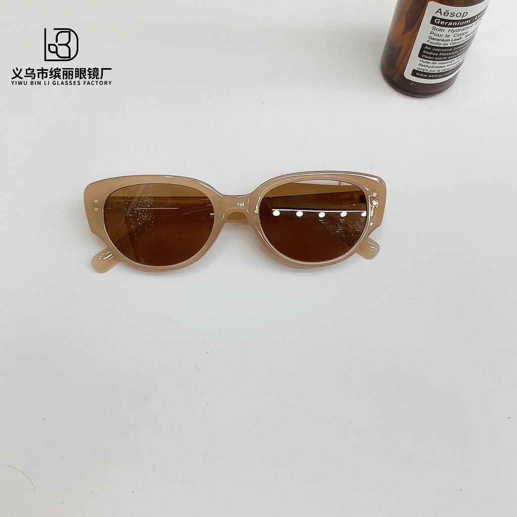 Retro American Cat'S Eye Women'S Sunglasses Sunshade Fashionable Simple High-End Sunglasses Glasses