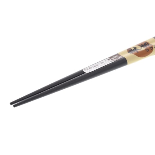 Ishida Japanese-made Chopsticks for Men, Thick, Black Sen Ichihan, Ebony, Lacquered, 23.5cm