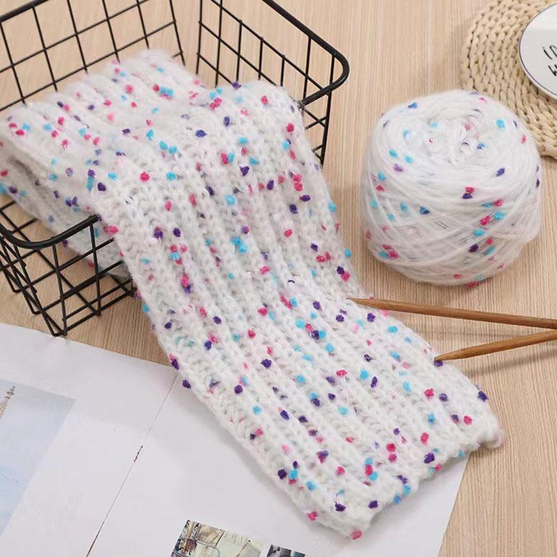 50g/Roll Knitted Craft Thick Thread Knitting Yarn Colorful Scarf Sweater DIY Mohair Yarn Wool Yarn