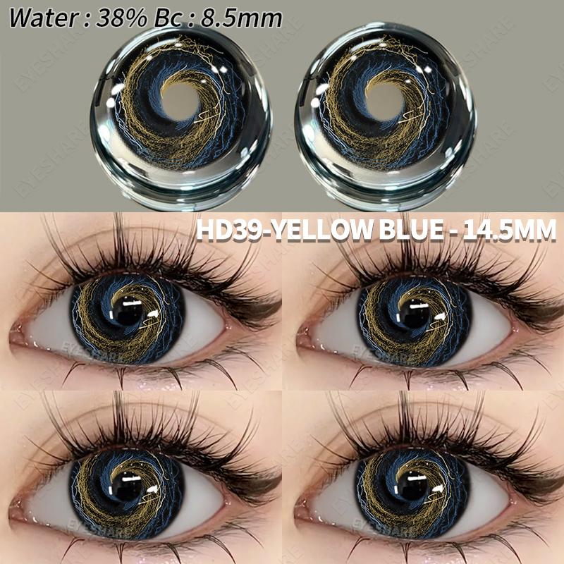 Eyeshare 1 Pair Cosplay Color Contact Lenses for Eyes Anime Accessory Anime Len Fashion Lenses Blue Lenses Beauty Pupil