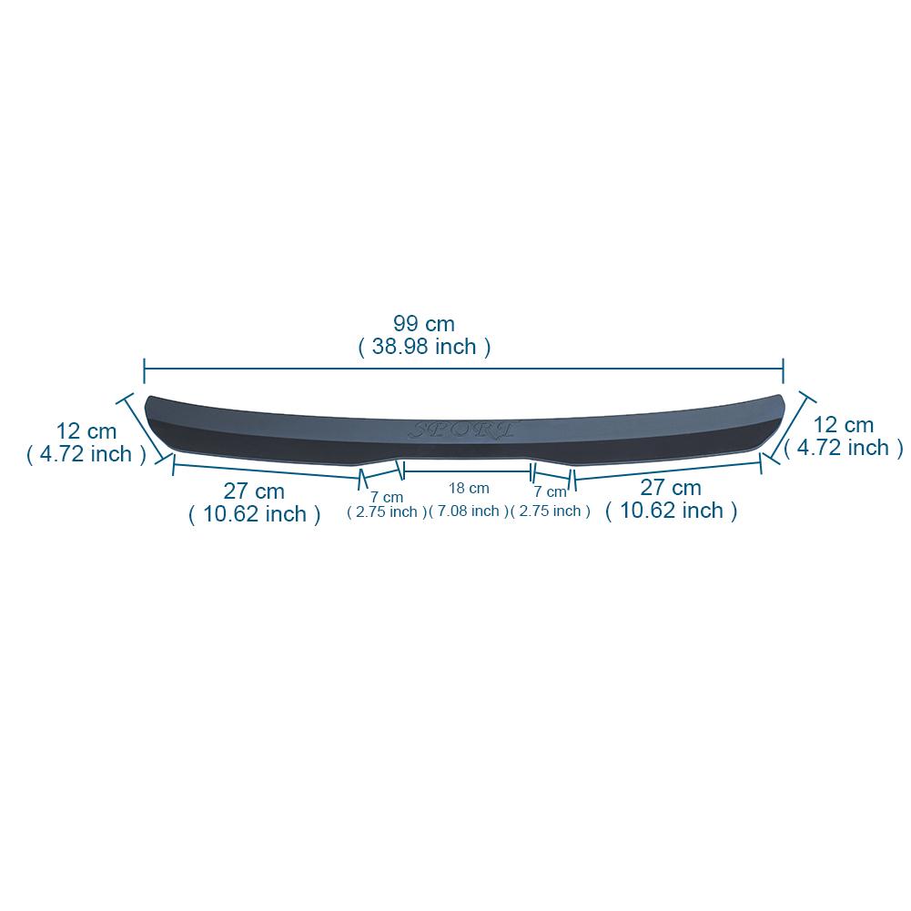 Universal Rear Roof Lip Spoiler Wing ABS Decorate Strips Fit Hatchback Car Gloss & Matte Black