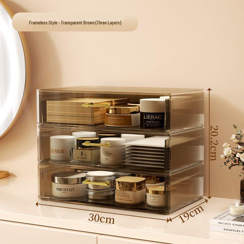Шикарный прозрачный органайзер для косметики - Пыленепроницаемое хранение средств по уходу за кожей, помады и макияжа