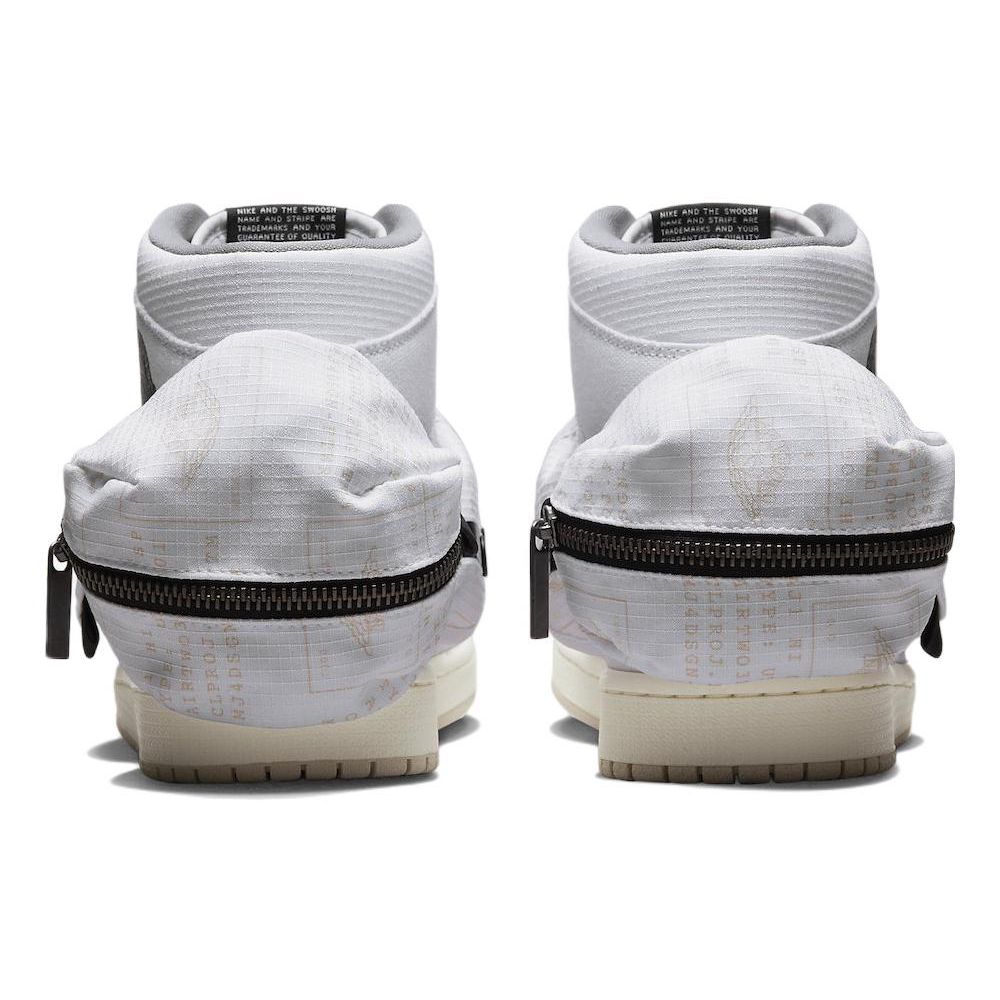 Air Jordan 1 Retro High Utility Белые Черные мужские кроссовки Sail DO8727-100