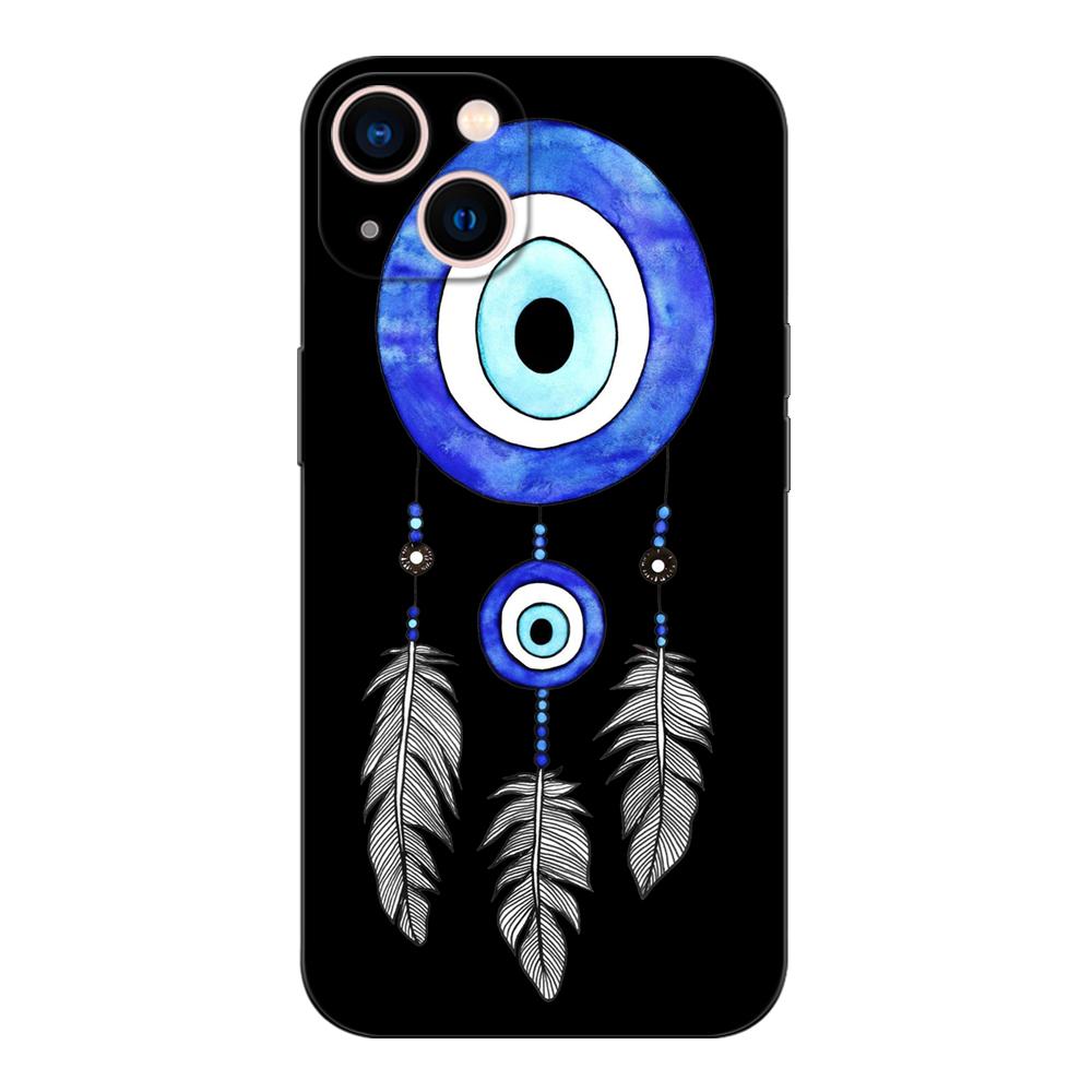 Черный ТПУ чехол для Vivo Y85 Y89 Y91C Y90 Y91i Y91 Y95 Y93 Y93S 5G Y83 T1X 4G Задняя крышка Иллюстрация Злой глаз