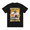 Vintage Professional Drunk Driver Funny Meme T-Shirt Men Fashion Short Sleeve T-shirts Cotton Casual Autumn T Shirts Tops
