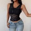 Women's Summer New Sexy Slim Lace Small Vest Spicy Girl See-through Lace Vests
