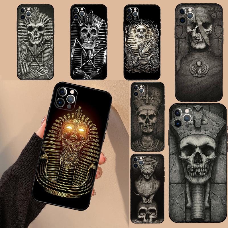 Древний Египет Чехол для телефона с фараоном для iPhone 16 15 14 11 12 13 17 Pro Max mini 15 Plus 16e 17 Air Защитная крышка