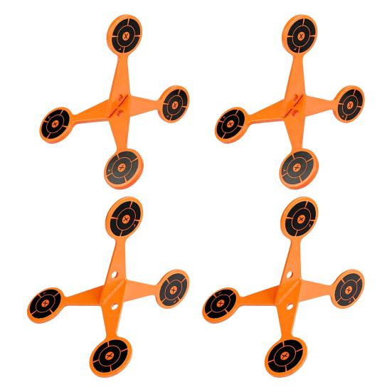1/2/4Pcs Spinning Shoot Target 2/4MM Regular Thickened Rolling Shoot Practice Target Automatic Flip Quick Reset High Caliber Target Accessories