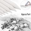 6 PCS New Artist Graffiti Paint Tool Tortillon Blending Smudge Sketch Drawing Pen Sandpaper