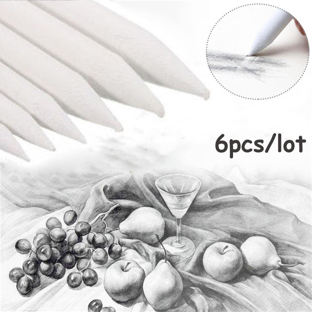 6 PCS New Artist Graffiti Paint Tool Tortillon Blending Smudge Sketch Drawing Pen Sandpaper