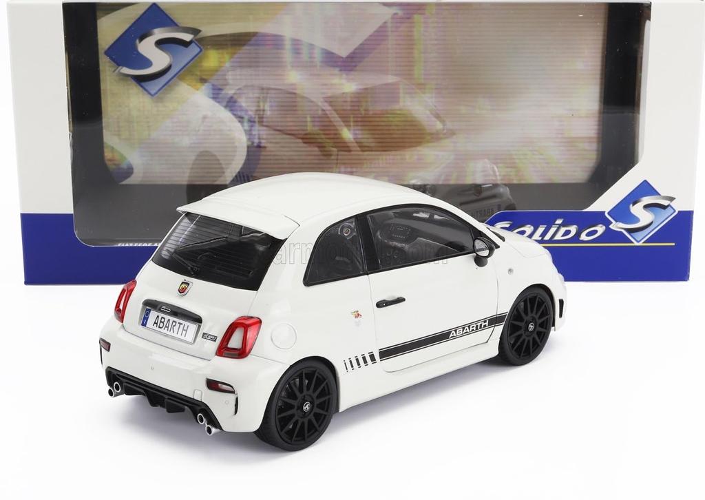Мини-автомобиль FIAT 500 ABARTH SOLIDO FIAT NUOVA 500 ABARTH 595 2022 БЕЛЫЙ ЧЕРНЫЙ 1811301 1/18 1/18 [Товар]