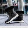 2024New Women's Snow Boots Outdoor Waterproof Leather Boot Non Slip Platform Boots for Women Plush Warm Winter Boots Botas Mujer