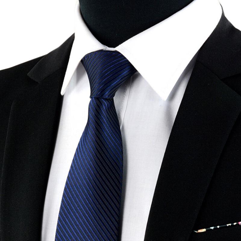 Jacquard Woven Classic Striped Tie Men's Silk Suits Ties Necktie