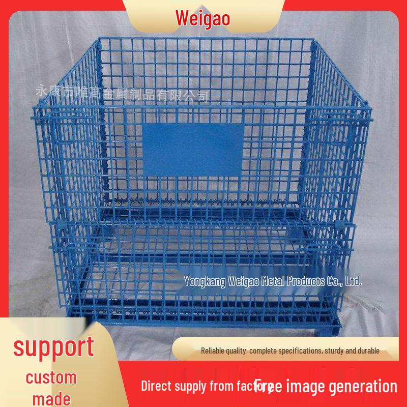 Foldable Metal Pallet Mesh Cage - Disassemblable and Assembled Options Available