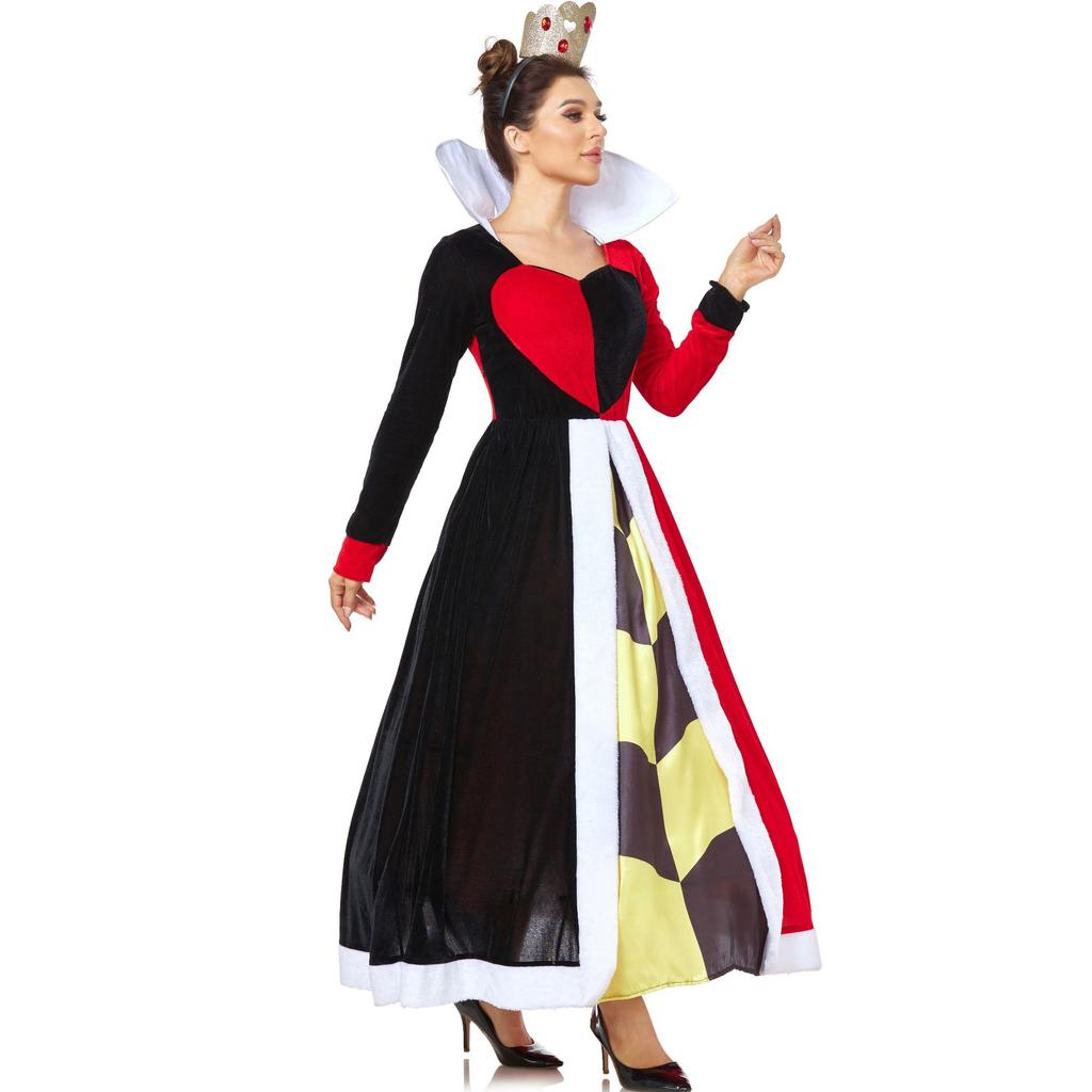 Medieval Court Queen of Hearts Halloween Costume Alice In Wonderland Queen of Hearts Drag