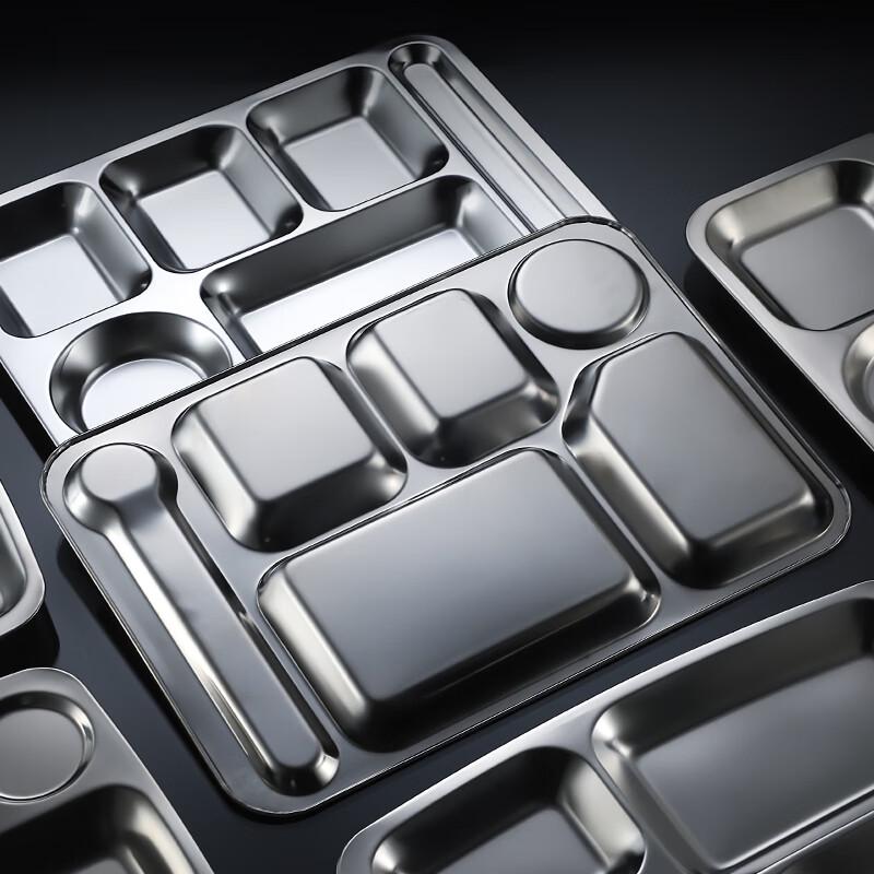 Ланч-поднос из нержавеющей стали 304 с 3 отделениями