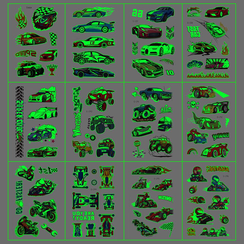 Водонепроницаемые светящиеся наклейки-татуировки гоночных автомобилей Rekalong для ночных вечеринок