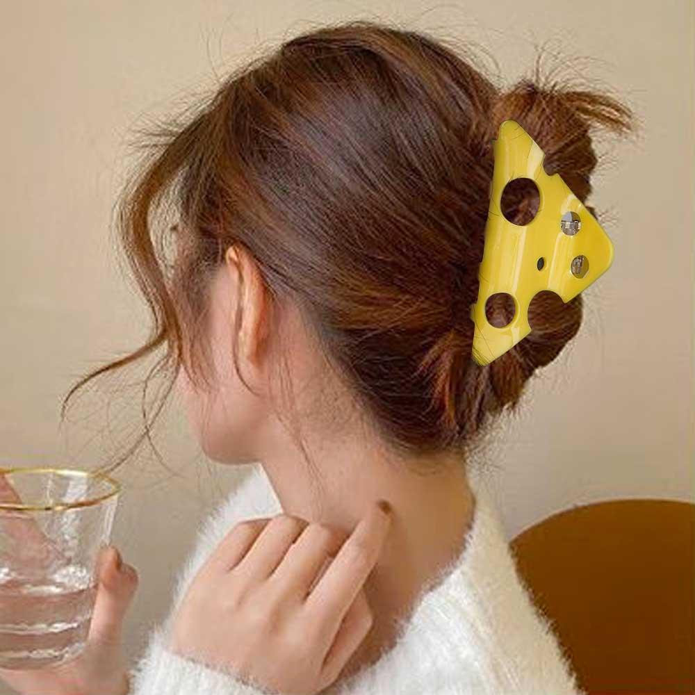 Y2k Hair Clip Hollow Shark Clip Fashion Cheese Acetate Hair Claw  Wash Face