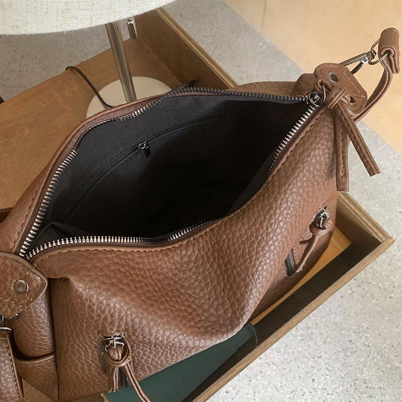 Yogodlns Большая вместительная сумка для женщин, новая мягкая сумка-ведро из искусственной кожи, универсальная сумка-тоут для повседневных поездок на работу, кошелек через плечо