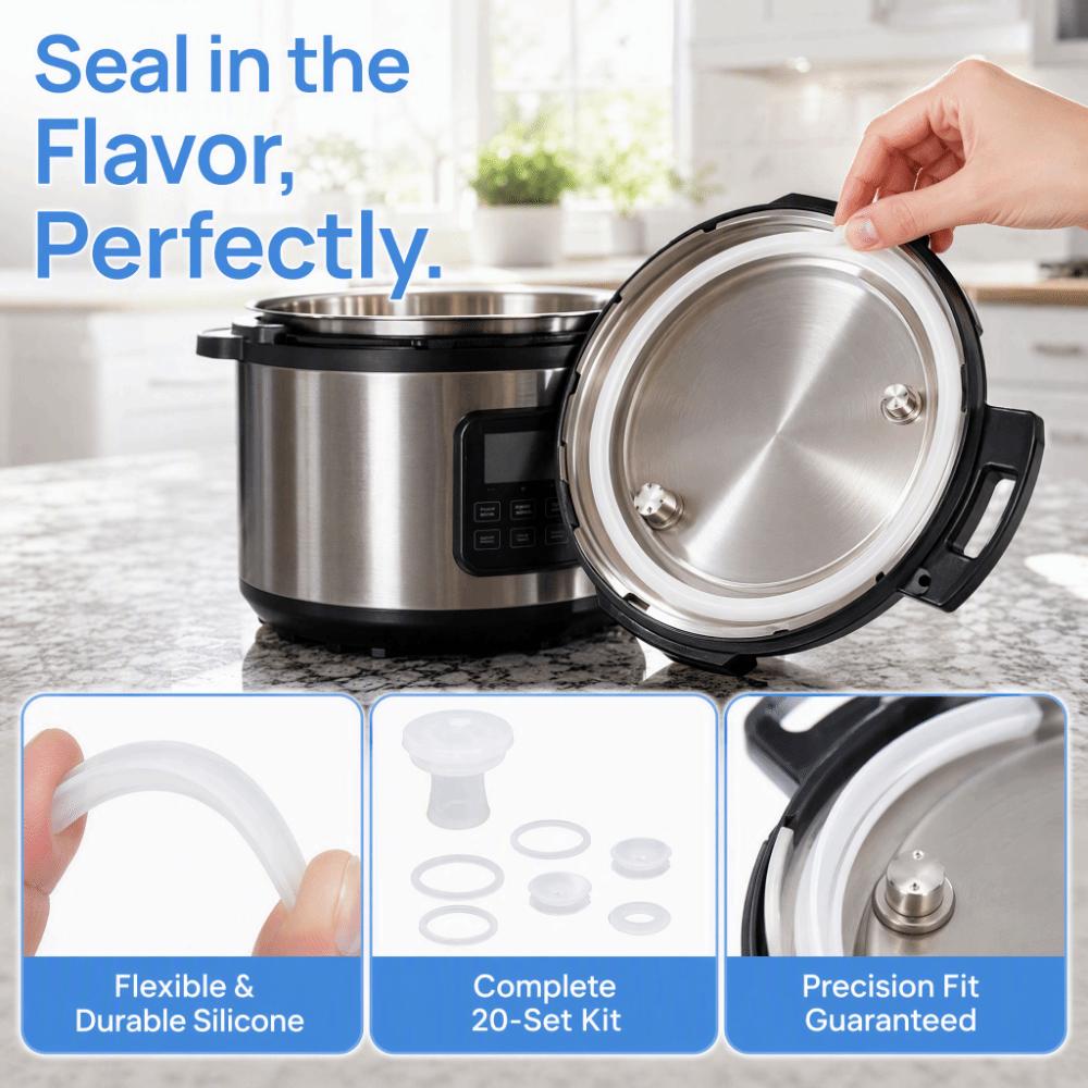 20SETS Rubber Material Pressure Cooker Gaskets Pressure Cooker Parts Kitchen Cooking