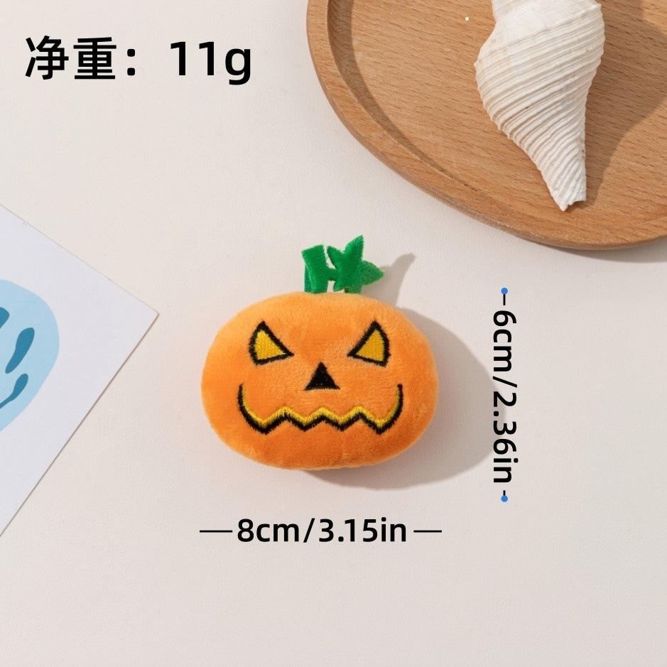 Large Pumpkin Ghost Face Shape Halloween Cat Toy with Bite Resistant Teeth Grinding New Cat Toy