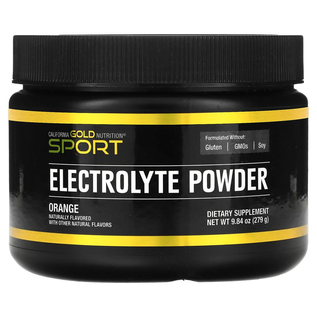California Gold Nutrition Sports, Electrolyte Powder, Natural Orange Flavor, 9.84 Oz (279 G)