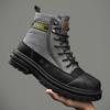 Модные высокие ботинки мужские кожаные ботинки зимние мотоциклетные ботинки 2024 мужские защитные ботинки на платформе ботинки походные ботинки для мужчин инструментальные ботинки