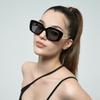 Квадратные очки Популярные Универсальные Полуметаллические Солнцезащитные очки Женские Ретро Цепочка Широкие Дужки Солнцезащитные очки Мужские