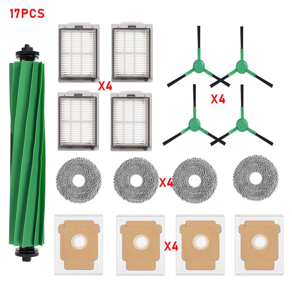 For iRobot Roomba Plus 405 Combo / 505 Combo Robot Vacuum Spare Parts Mop Cloths Filters Dust Bags Main Side Brushes Accessorie