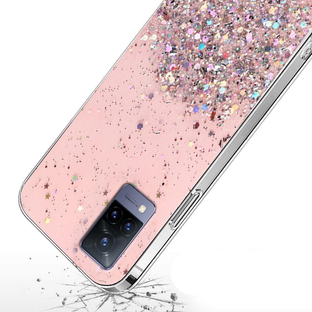 Case for Vivo V21 5G, Glittery, Pink