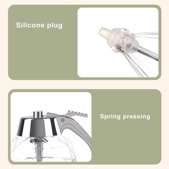 180 мл кухонный дозатор для меда с крышкой из нержавеющей стали, без капель, стекло, ромбовидная форма, герметичный дозатор для сиропа, бутылка оливкового масла