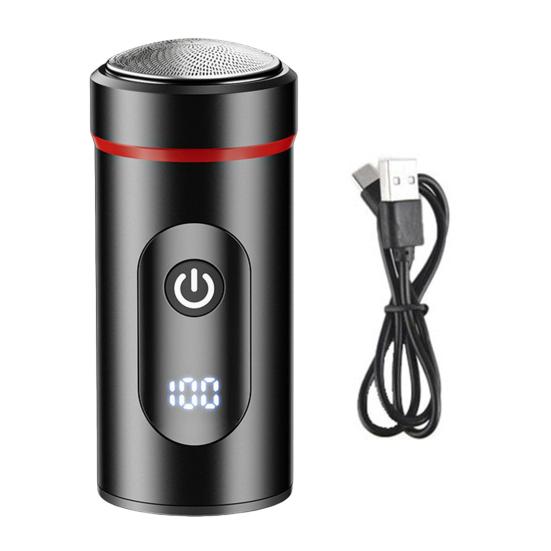 Мини-электробритва с цифровым дисплеем, USB-перезаряжаемая, водонепроницаемая, для влажного и сухого бритья, портативная, для путешествий, бритва для мужчин, триммер для бороды, инструмент для удаления волос