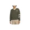 Sportswear Trend Striped Print V-Neck Pullover Sweater Men Tops Utility-Khaki DX0009-325