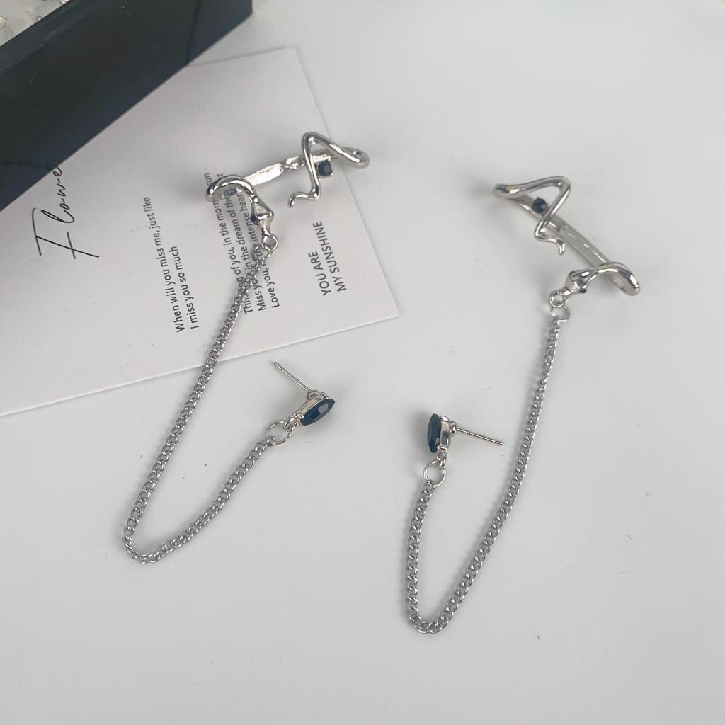 Creative Snake Tassel Earrings: Unique Coiled Chain Design for Trendy, All-Match Style.