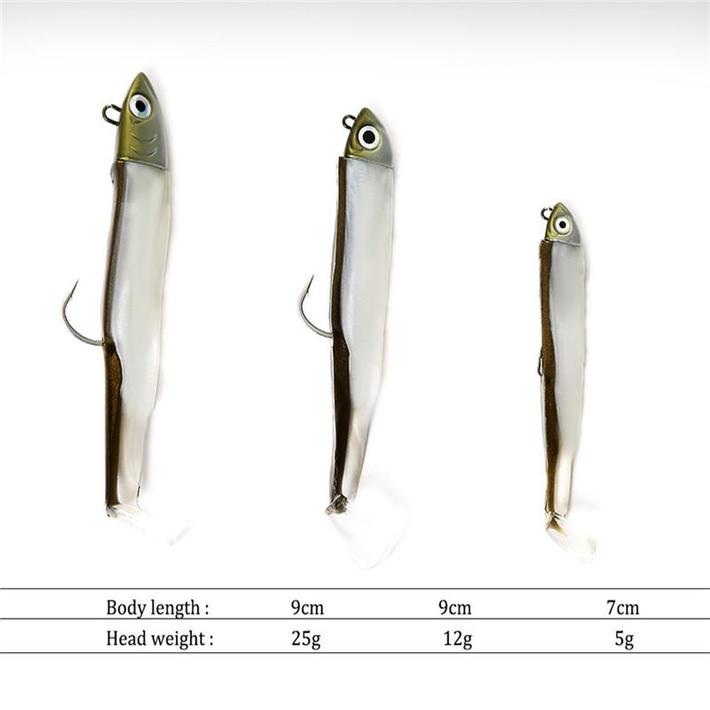 FTK Рыболовная приманка с черной джиг-головкой Minnow, мягкая приманка для щуки, 5 г/12 г/25 г, мягкая приманка для ловли окуня, сельди, приманка для лодки, двора, окуня