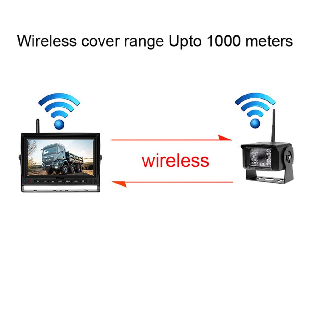 Грузовик DVR Беспроводная видеорегистратор 7-дюймовый монитор Система заднего вида Камера Видеорегистратор для автомобиля Автобус Парковка Задний вид